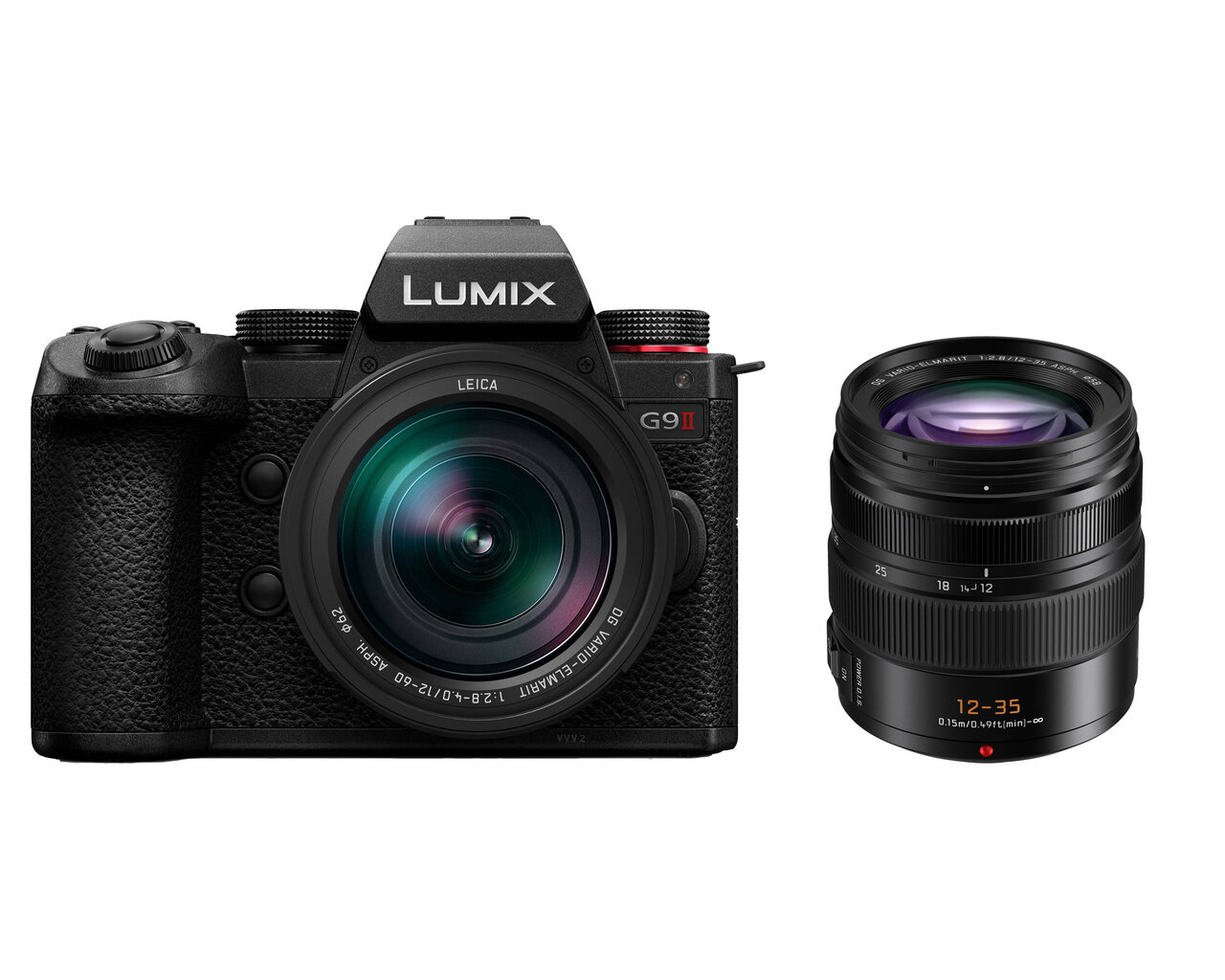 Panasonic Lumix G DC-G9 II + LEICA DG VARIO-ELMARIT 12-35 mm (H-ES12035) + LEICA DG VARIO-ELMARIT 12-60 mm (H-ES12060) (melns) cena un informācija | Digitālās fotokameras | 220.lv