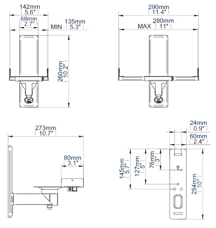 Universāls kronšteins kolonnām, kas sver līdz 25 kg. / B-Tech BT77 WHITE цена и информация | Mūzikas instrumentu piederumi | 220.lv