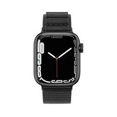 Alpine strap with steel buckle for Apple Watch 42|44|45|49 mm - black цена и информация | Аксессуары для смарт-часов и браслетов | 220.lv