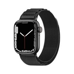 Alpine strap with steel buckle for Apple Watch 42|44|45|49 mm - black цена и информация | Аксессуары для смарт-часов и браслетов | 220.lv