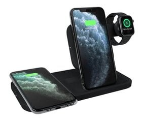 Беспроводное зарядное устройство Logitech Powered 3-IN-1 - на 3 устройства (iPhone/Android, Airpods, зарядное устройство для Apple Watch) цена и информация | Зарядные устройства для телефонов | 220.lv