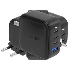 ENERGEA ład. siec. 1xUSB+3xUSB-C PD-PPS-QC 3.0 100W 3C1A czarny|black US+EU Travelite GAN100 цена и информация | Зарядные устройства для телефонов | 220.lv