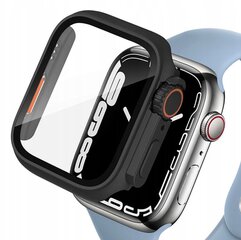 Чехол 2 в 1 + закаленное стекло для Apple Watch 7/8 45MM, черный цена и информация | Аксессуары для смарт-часов и браслетов | 220.lv