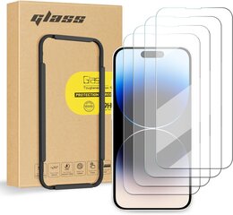 FYYY 4 gabaliņi rūdīta stikla ar aplikatoru priekš iPhone 14 Pro 6,1" cena un informācija | Ekrāna aizsargstikli | 220.lv