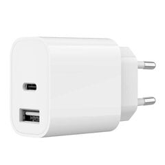 Lādētājs Gembird USB Type-C + USB Type-A White цена и информация | Зарядные устройства для телефонов | 220.lv