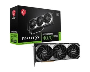 MSI GeForce RTX 4070 Ti Super Ventus 3X OC (RTX 4070 TI SUPER 16G VENTUS 3X OC) cena un informācija | Videokartes (GPU) | 220.lv