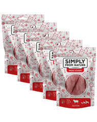 Simply From Nature Meat Strips с бараниной, 5х80 гр цена и информация | Лакомства для собак | 220.lv