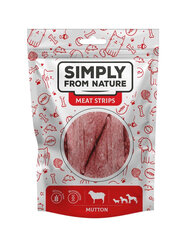 Simply From Nature Meat Strips с бараниной, 5х80 гр цена и информация | Лакомства для собак | 220.lv