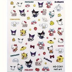 Nagu uzlīme Sanrio Hello Kitty Kuromi, 1 gab. cena un informācija | Nagu lakas, stiprinātāji | 220.lv