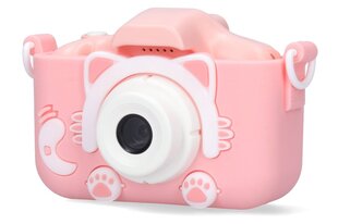 Цифровая камера для детей Kitt Pink, Full HD, 12 Мп, SD-карта, 32 ГБ, xtech цена и информация | Цифровые фотоаппараты | 220.lv