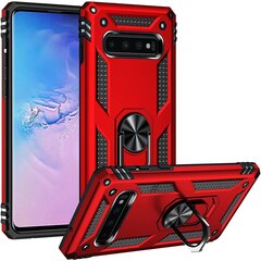 Verco Hybrid Armor Shield korpuss Samsung Galaxy S10, sarkans cena un informācija | Telefonu vāciņi, maciņi | 220.lv