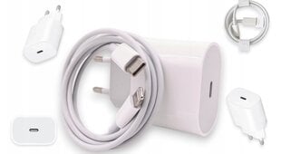 Быстрое зарядное устройство для телефона 20 Вт + кабель 1 м / USB-C - подсветка iphone цена и информация | Зарядные устройства для телефонов | 220.lv