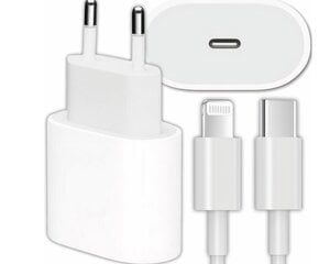 Ātrais telefona lādētājs 20w + 1m kabelis / usb-c - iphone apgaismojums cena un informācija | Lādētāji un adapteri | 220.lv