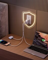 INNOSTYLE MINI CUBE МОЩНОЕ БЫСТРОЕ ЗАРЯДНОЕ УСТРОЙСТВО GAN ПУТЕШЕСТВИЯ EU US UK AU 3X USB USB-C 65W БЕЛЫЙ цена и информация | Зарядные устройства для телефонов | 220.lv