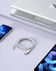 INNOSTYLE POWERFLEX USB LIGHTNING MFI ĀTRĀS UZLĀDES KABELIS IPHONE KEVLARAM 2M SUDRABA KRĀSĀ cena un informācija | Lādētāji un adapteri | 220.lv