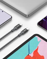 INNOSTYLE POWERFLEX USB-C КАБЕЛЬ БЫСТРОЙ ЗАРЯДКИ ДЛЯ IPHONE SAMSUNG 3A 60W KEVLAR 2M ЧЕРНЫЙ цена и информация | Зарядные устройства для телефонов | 220.lv