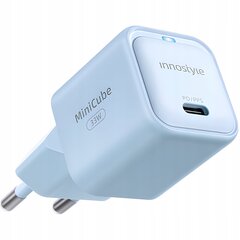 INNOSTYLE БЫСТРОЕ ЗАРЯДНОЕ УСТРОЙСТВО CUBE USB-C 33W USB TYPE C GAN II ДЛЯ SAMSUNG LED цена и информация | Зарядные устройства для телефонов | 220.lv