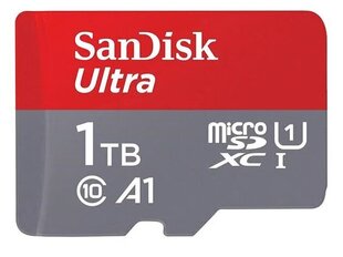 Карта памяти SanDisk 1TB Ultra microSDXC UHS-I with Adapter - Up to 150MB/s, C10, U1, Full HD, A1, SDSQUAC-1T00-GN6MA цена и информация | Карты памяти для мобильных телефонов | 220.lv