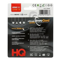 Карта памяти  Imro microSD 256GB with adapter / Class 10 UHS 3 цена и информация | Карты памяти для мобильных телефонов | 220.lv