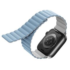 UNIQ pasek Revix Apple Watch Series 4|5|6|7|8|SE|SE2|Ultra 42|44|45|49mm. Reversible Magnetic biały-niebieski|white-blue цена и информация | Аксессуары для смарт-часов и браслетов | 220.lv