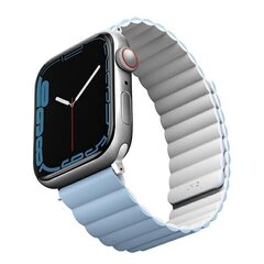 UNIQ pasek Revix Apple Watch Series 4|5|6|7|8|SE|SE2|Ultra 42|44|45|49mm. Reversible Magnetic biały-niebieski|white-blue цена и информация | Аксессуары для смарт-часов и браслетов | 220.lv