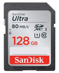 Atmiņas karte Sandisk Ultra SDXC 128GB цена и информация | Карты памяти для мобильных телефонов | 220.lv