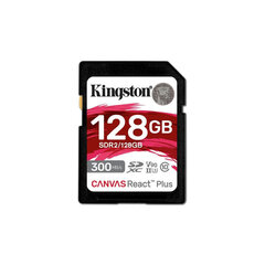 Atmiņas karte Kingston Canvas React Plus SD 128GB cena un informācija | Atmiņas kartes mobilajiem telefoniem | 220.lv