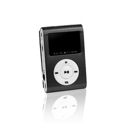 Setty Metal Clip MP3 Pleijeris ar FM Radio LCD Displeju Micro SD slotu līdz 32GB biebūvētu Li-Ion Batereju Melns cena un informācija | MP3 atskaņotāji | 220.lv