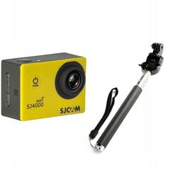 SJCAM SJ4000 Sporta kamera WiFi Yellow + Selfie cena un informācija | Sporta kameras | 220.lv