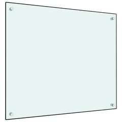 virtuves sienas panelis, 70x60 cm, rūdīts stikls, balts cena un informācija | Virtuves furnitūra | 220.lv