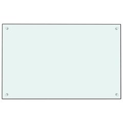virtuves sienas panelis, 80x50 cm, rūdīts stikls, balts cena un informācija | Virtuves furnitūra | 220.lv