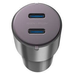 ENERGEA ład. sam. 2xUSB-C PD-PPS 66W stalowy|gunmetal Alu Drive D60 цена и информация | Зарядные устройства для телефонов | 220.lv