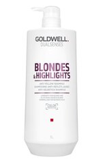 Dzeltenos toņus neitralizējošais šampūns gaišiem matiem Goldwell Dualsenses Blondes &amp; Highlights, 1000 ml cena un informācija | Šampūni | 220.lv