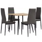 3053907 5 Piece Dining Set Faux Leather Grey(248299+282582) цена и информация | Ēdamistabas komplekti | 220.lv