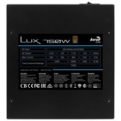 Aerocool Aerolux-750-80BRONZE cena un informācija | Barošanas bloki (PSU) | 220.lv