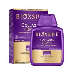 Apjomu palielinošs šampūns Bioxsine Collagen &amp; Biotin 300 ml cena un informācija | Šampūni | 220.lv