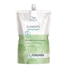 Nomierinošs matu šampūns Refill Wella Professionals Elements Calming Shampoo, 1000 ml cena un informācija | Šampūni | 220.lv