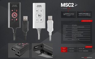 MARS GAMING MSC2W Звуковая карта 7.1 USB цена и информация | Звуковые карты | 220.lv