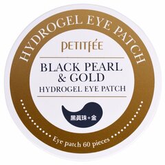 Acu spilventiņi Petitfee Black Pearl &amp; Gold Hydrogel Eye Patch 60 gab. cena un informācija | Sejas maskas, acu maskas | 220.lv