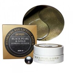 Acu spilventiņi Petitfee Black Pearl &amp; Gold Hydrogel Eye Patch 60 gab. cena un informācija | Sejas maskas, acu maskas | 220.lv