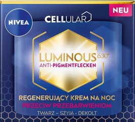 Крем против пигментных пятен Nivea Cellular Luminous 630 Анти-Спот, 50мл цена и информация | Сыворотки для лица, масла | 220.lv