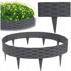 Zāliena apmale Garden Palisada Grey Wicker, 158x9 cm cena un informācija | Žogi un piederumi | 220.lv