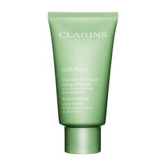 Sejas maska Clarins SOS Pure, 75 ml cena un informācija | Sejas maskas, acu maskas | 220.lv