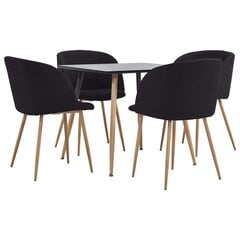 Столовый комплект, 5 частей, черный цена и информация | Комплекты мебели для столовой | 220.lv