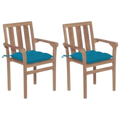 Dārza krēsli , 2 gab., gaiši zili matrači cena un informācija | Dārza krēsli | 220.lv