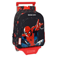 Skolas mugursoma ar riteņiem Spiderman Hero Melns (27 x 33 x 10 cm) cena un informācija | Skolas somas | 220.lv