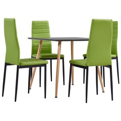 Столовый комплект, 5 частей, зеленый цена и информация | Комплекты мебели для столовой | 220.lv