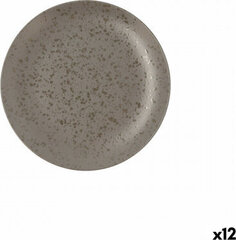 Šķīvis Ariane Oxide Keramika Pelēks (Ø 21 cm) (12 gb.) cena un informācija | Trauki, šķīvji, pusdienu servīzes | 220.lv