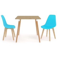 Столовый комплект, 3 части, синий цена и информация | Комплекты мебели для столовой | 220.lv