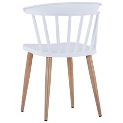 virtuves krēsli, 2 gab., balta plastmasa cena un informācija | Virtuves un ēdamistabas krēsli | 220.lv